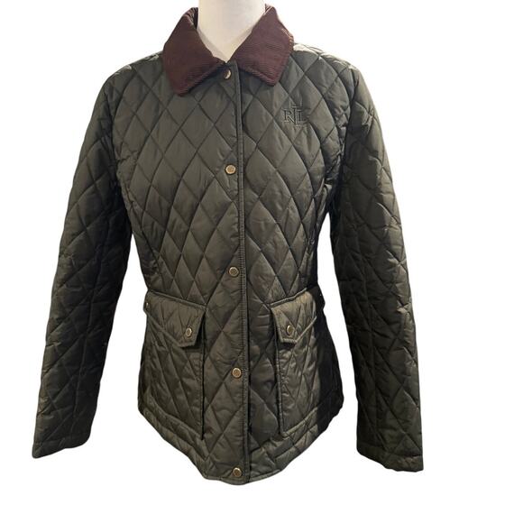 Lauren Ralph Lauren Jackets & Blazers - LAUREN RALPH LAUREN Diamond Quilted Barn Coat in Green Size M